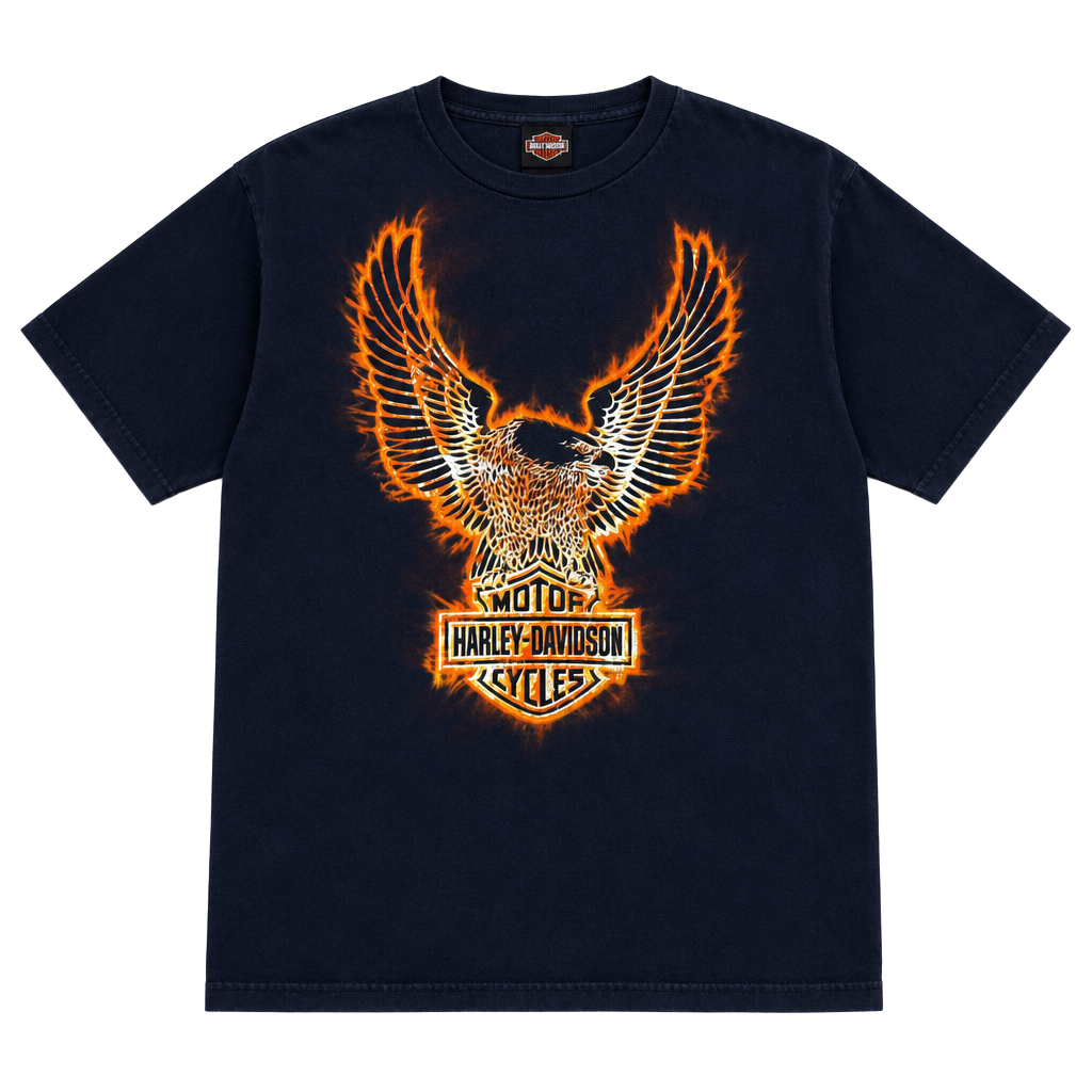 Harley-Davidson Flaming Eagle/Phoenix T-Shirt Size 2XL Black Las Vegas Nevada 1