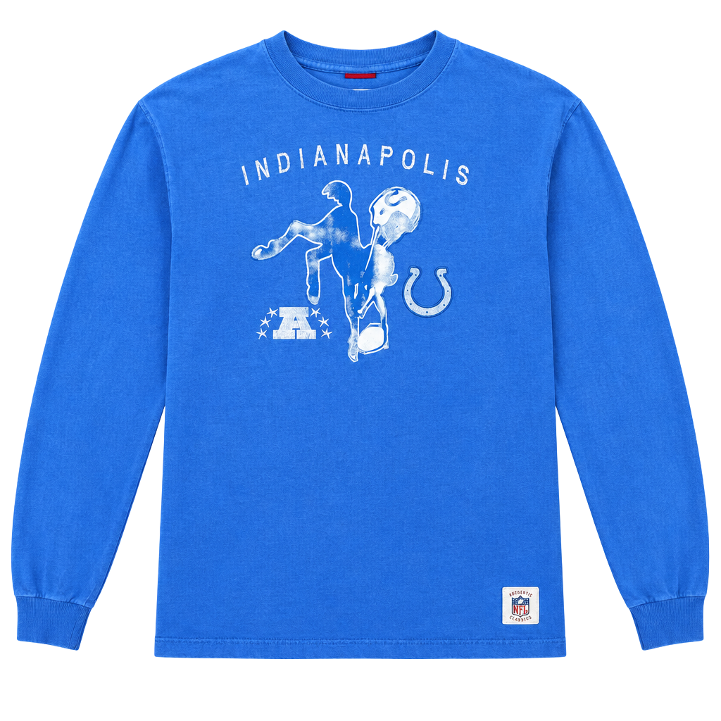 Vintage Indianapolis Colts Sz. Large NFL Gridiron Classic Long Sleeve Shirt Blue 1