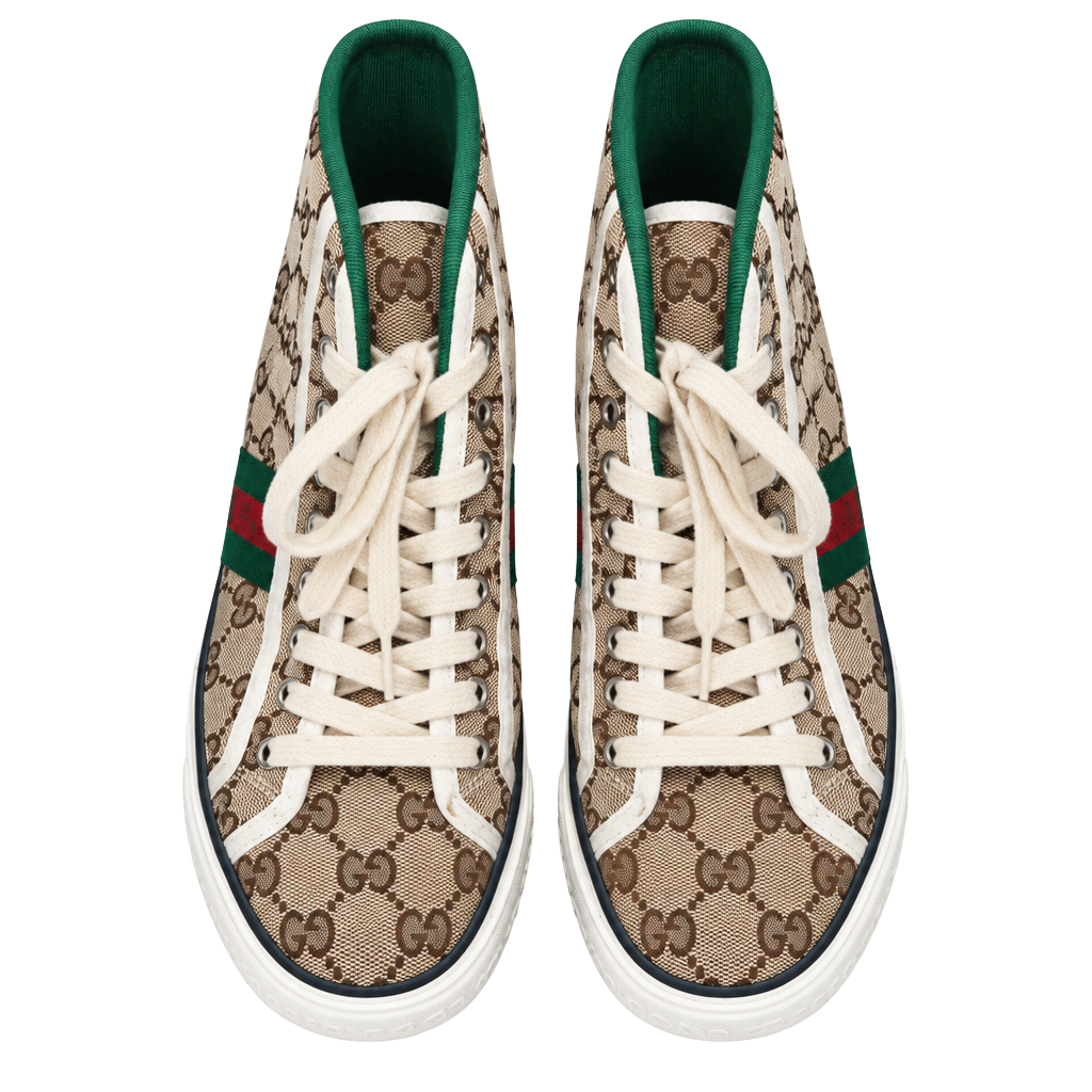 Gucci Tennis 1977 High Top Sneaker GG Canvas Beige 1