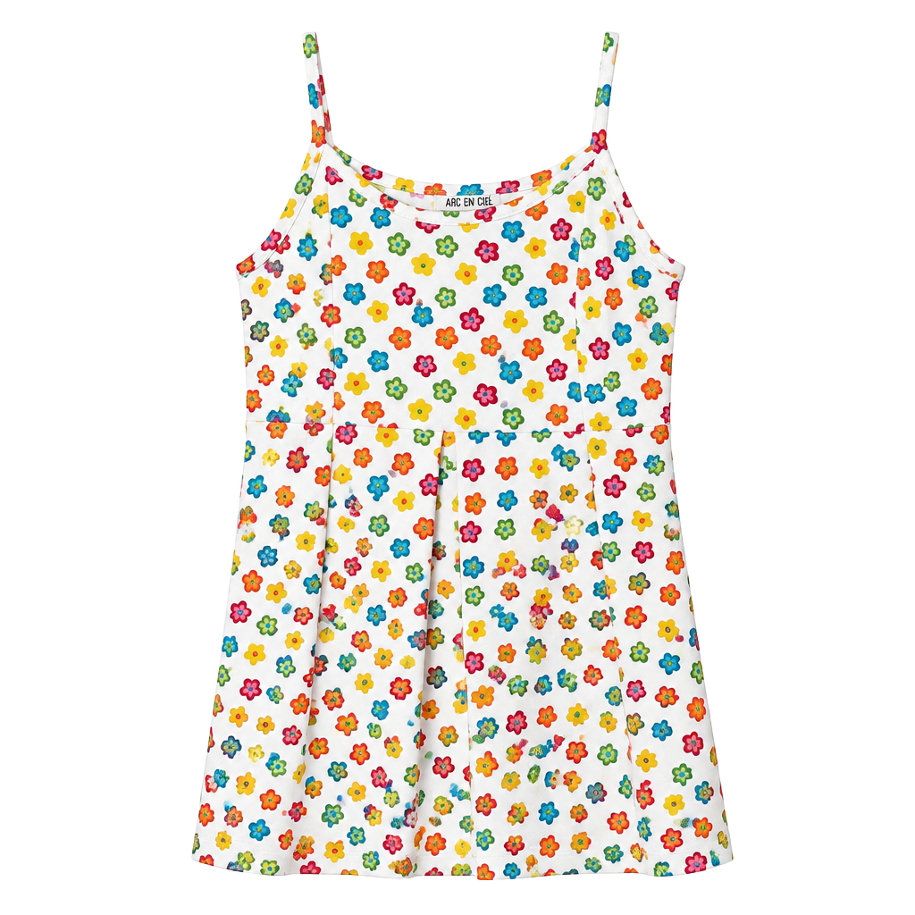 Arc En Ciel Cami Romper Size Medium Floral Print 90s Vintage 1