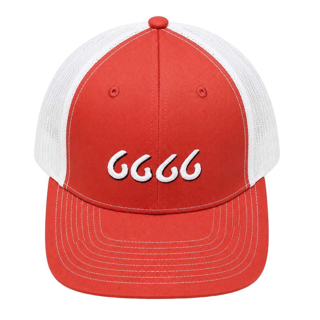 Heather Red/white Low Pro Trucker – , 1