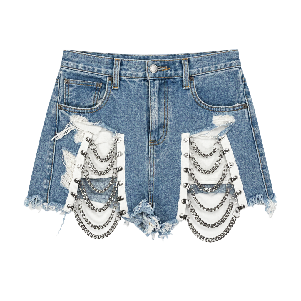 LF carmar denim jean shorts with pearl front pockets... 1