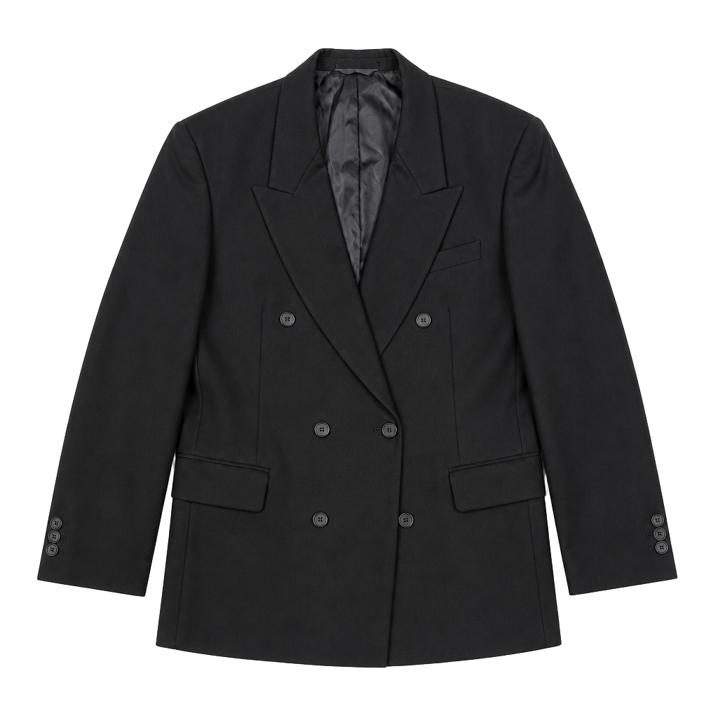 Bert Pulitzer Vintage Men's Black Double Breasted Blazer Peak Lapel 1