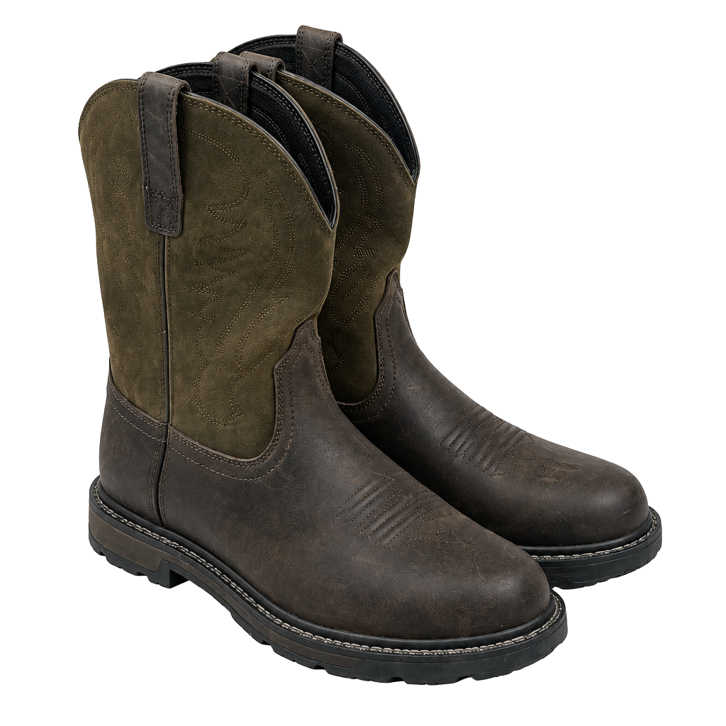 Ariat Groundbreaker Work Boots Brown Leather 1