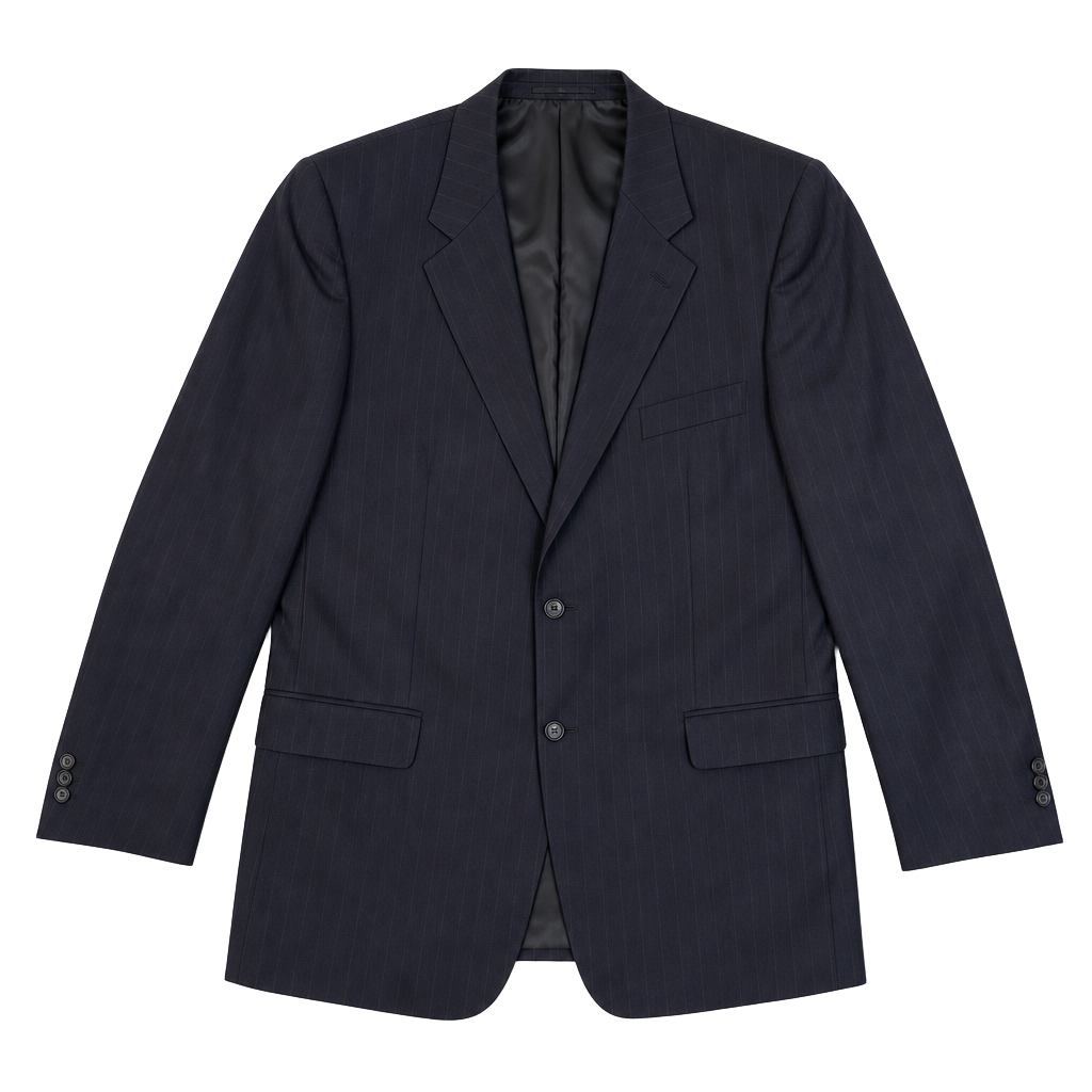 Mappelli de Milano Mens 100% Wool Pinstripe Blazer Jacket Size 48L 1