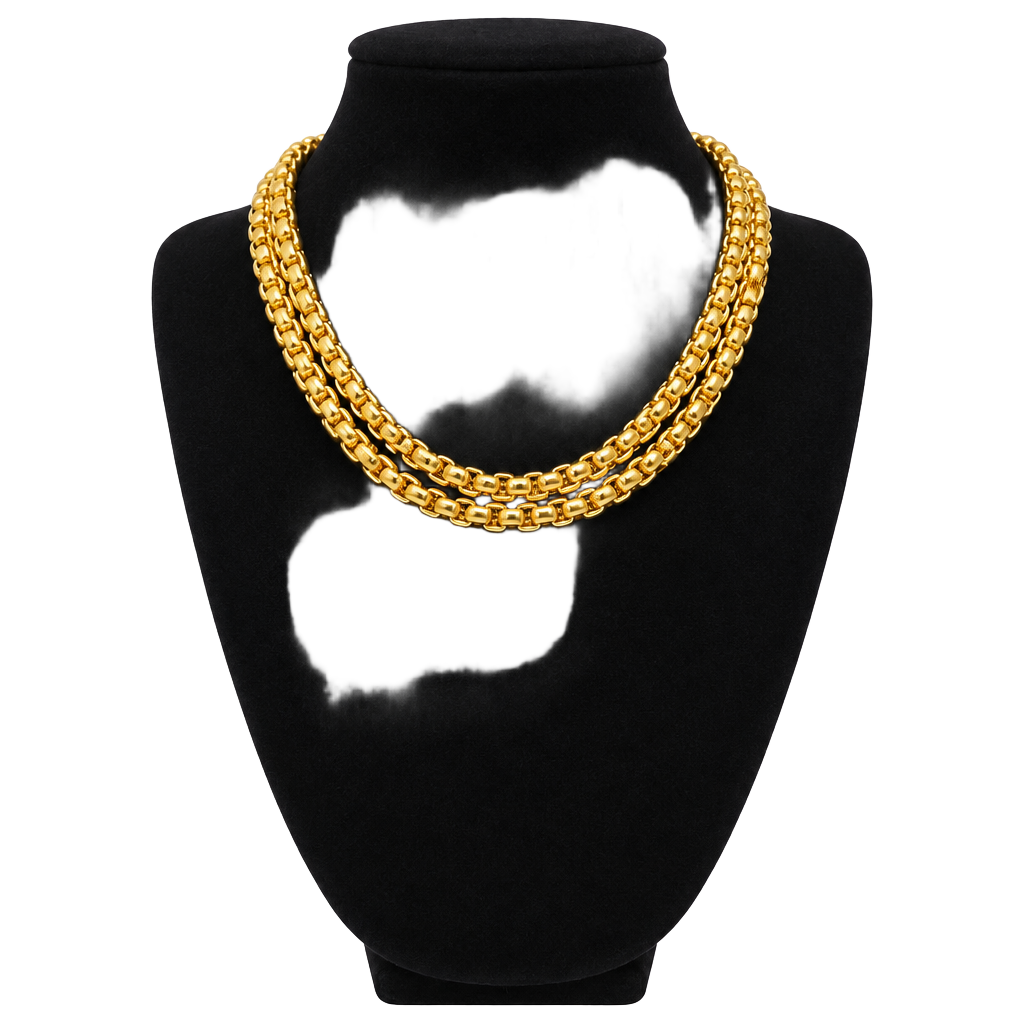 ChainsHouse Gold Tone Link Chain Necklace 28 Inches 1