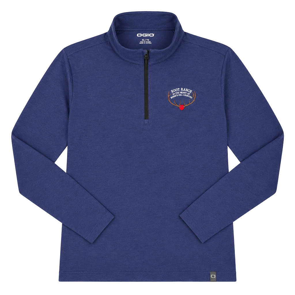 Ogio Root Ranch Quarter Zip Pullover XL Blue 1