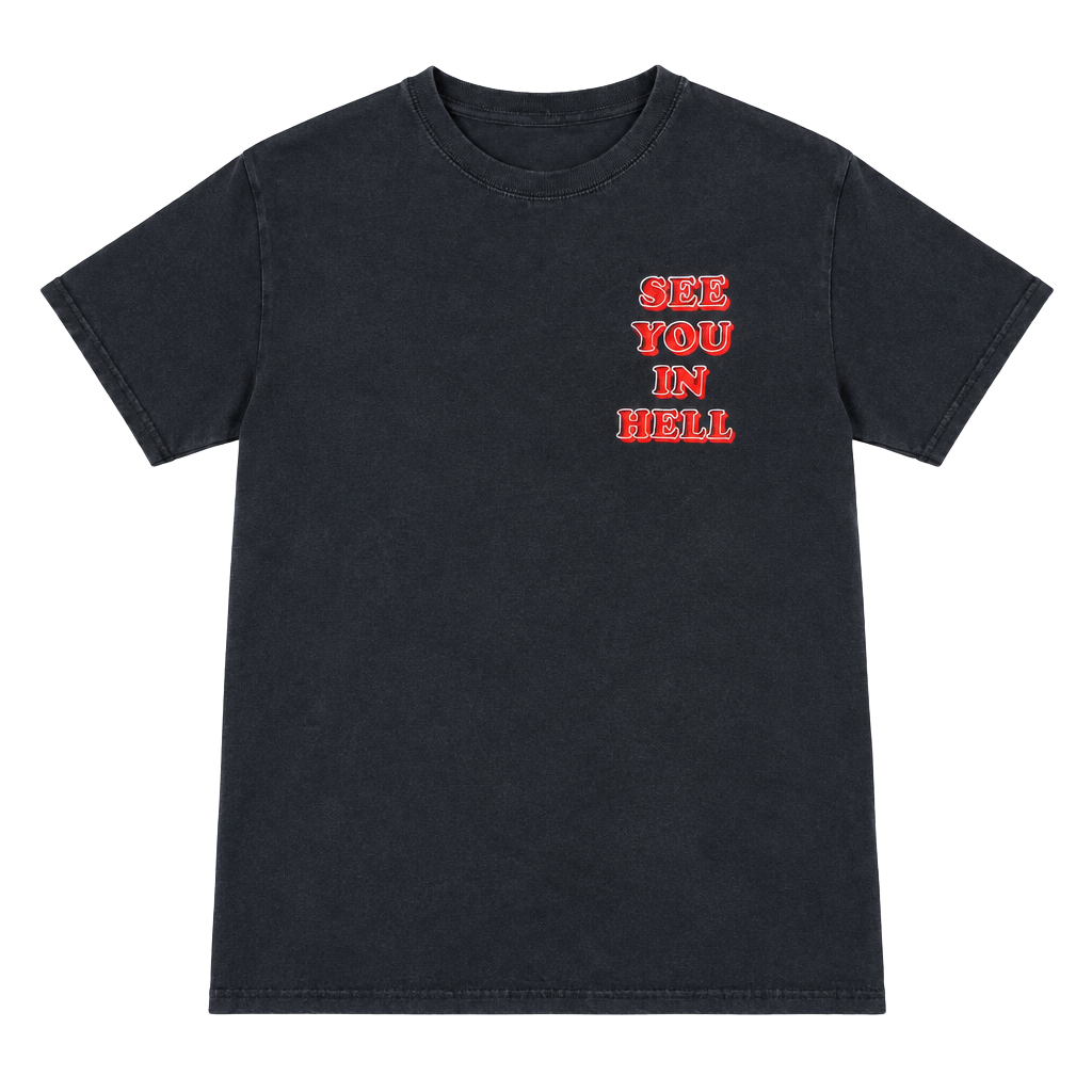 Linda Finegold See You In Hell T-Shirt Size M Black 1