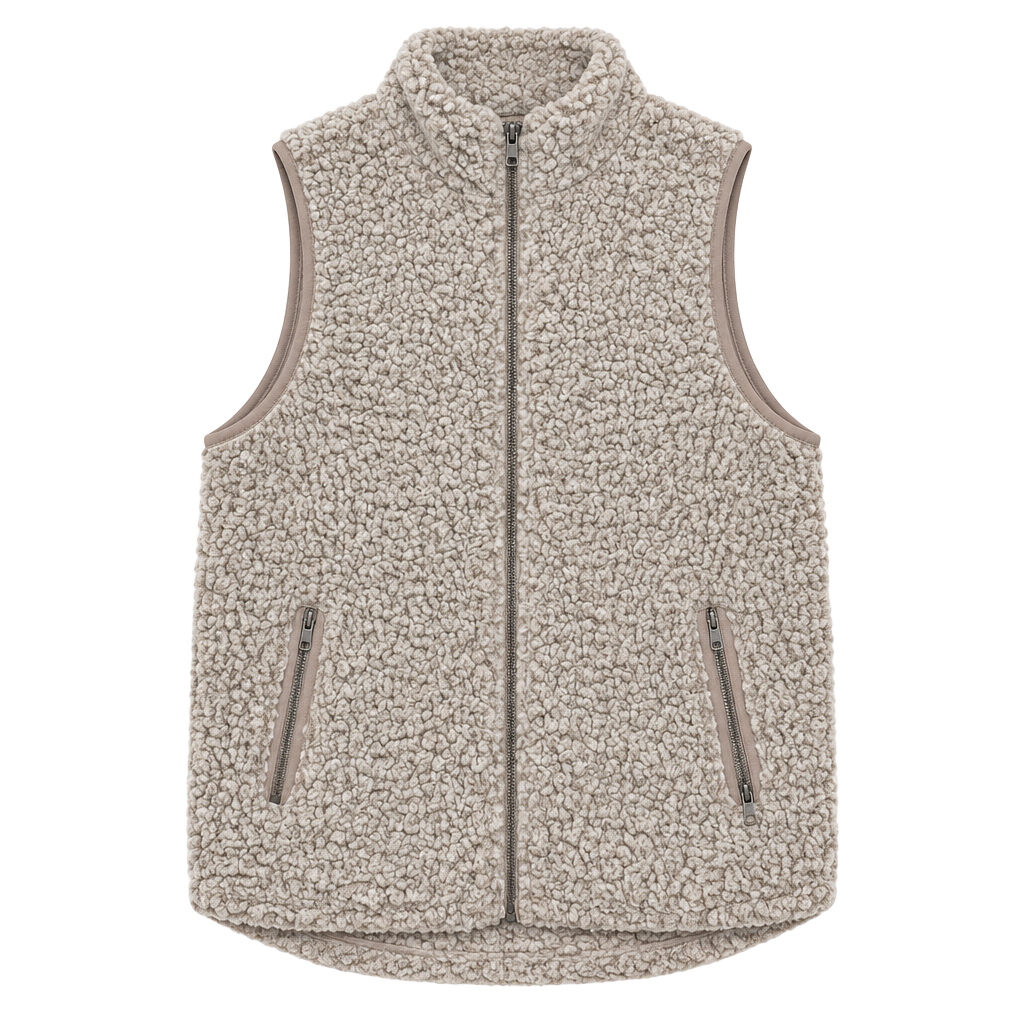 Thread + Supply Sherpa Vest Size Medium Smoke Rose Fleece 1