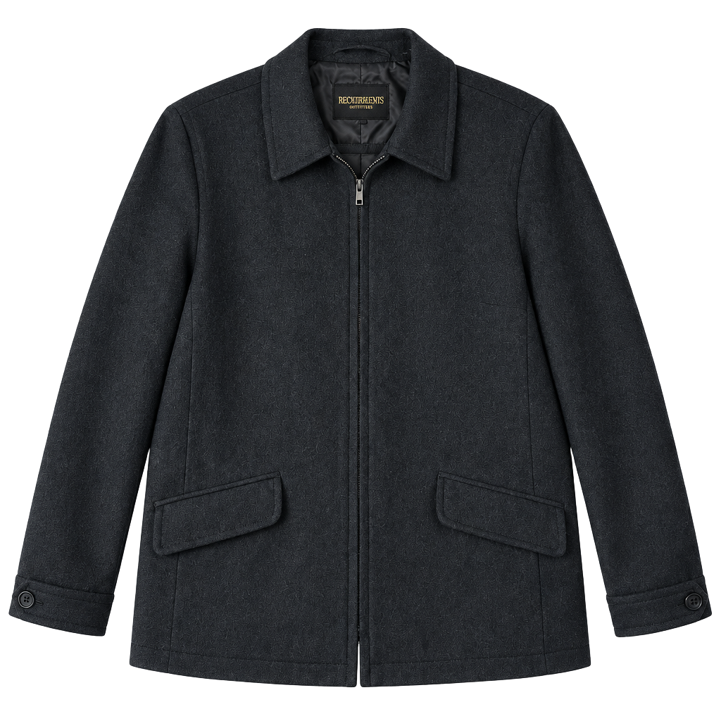 Requirements Wool Jacket Size 12P Black Full Zip Woolmark 1