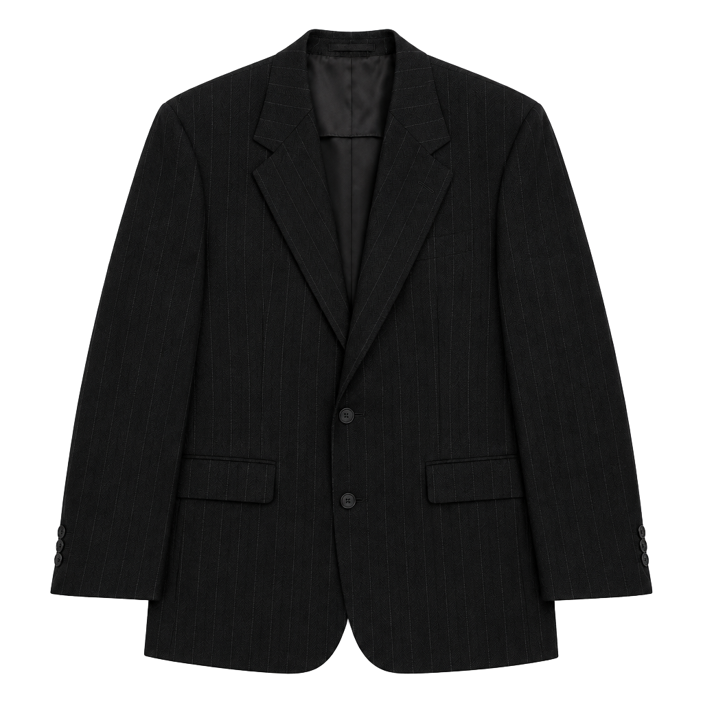 VTG Christian Dior Monsieur Blazer Black Pinstripe Wool 100% Pure Wool 1