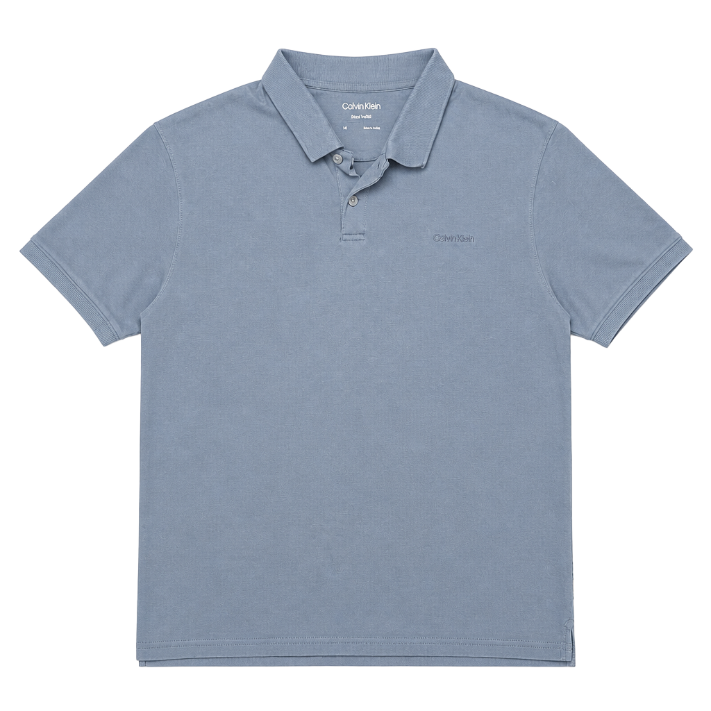 Calvin Klein Men's Liquid Touch Polo Shirt Blue Size Large 1