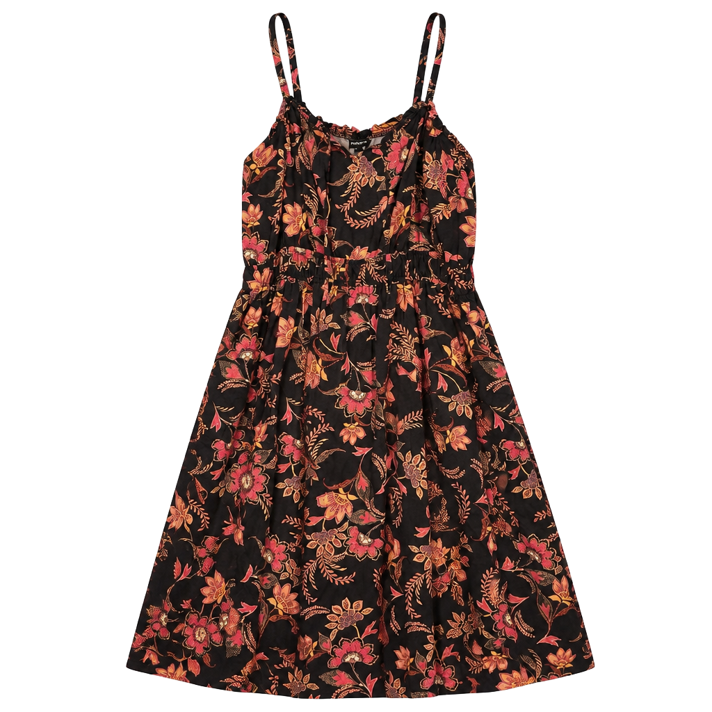 Torrid Floral Print Sleeveless Smocked Waist Midi Dress Size 4 1