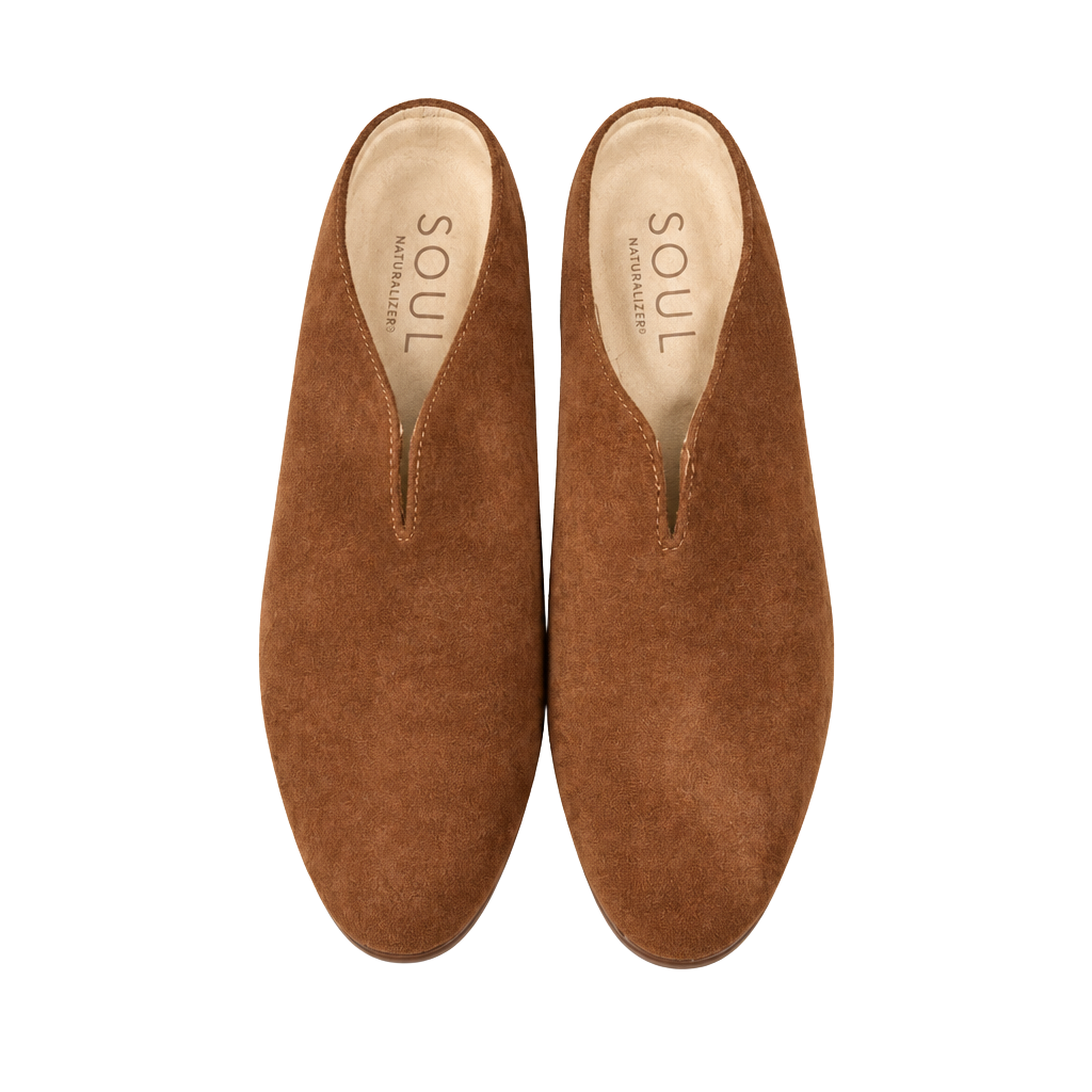Soul Naturalizer Brown Suede Wedge Clogs Mules 1
