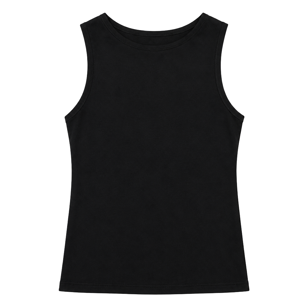 SHEIN Black Sleeveless Tank Top Size L 95% Polyester 1