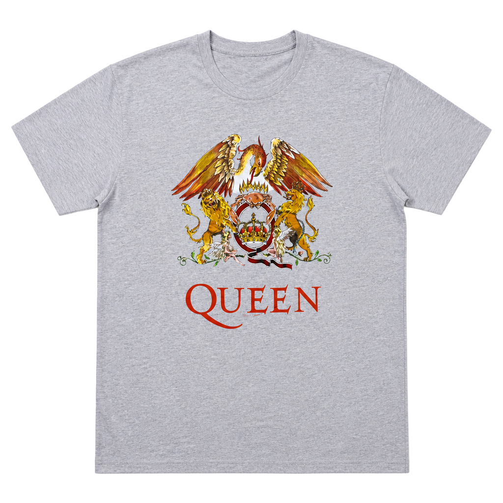 Queen Classic Crest T-Shirt Size XL Grey Official Merch Rock Band 1
