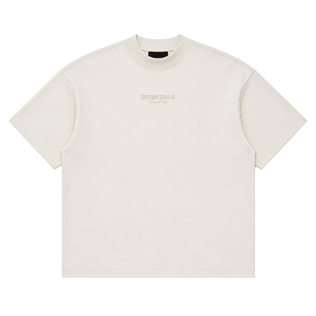 Fear of God Essentials 3D Logo Tee Eggshell 1