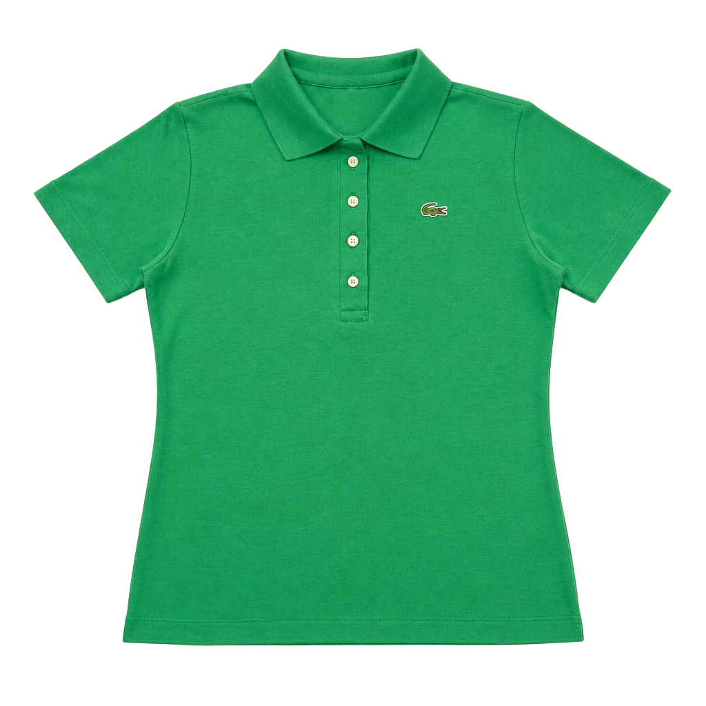 Vintage Woman’s Haymaker Lacoste Green Short Sleeve Pique Polo Shirt Size 34 Golf 1