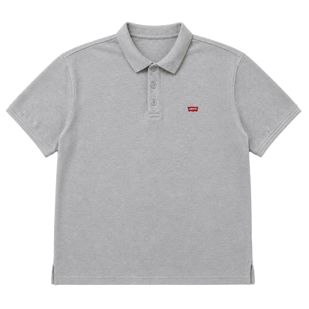 Levi’s Men’s Gray Short Sleeve Piqué Polo Shirt Size Medium 1