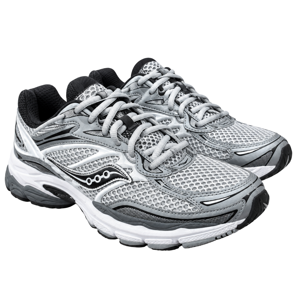 Saucony ProGrid Omni 9 Silver Gray Black Sneakers Unisex Size 10.5 1