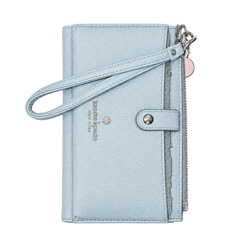Nanette Lepore Blue Pebbled Wallet Wristlet 1