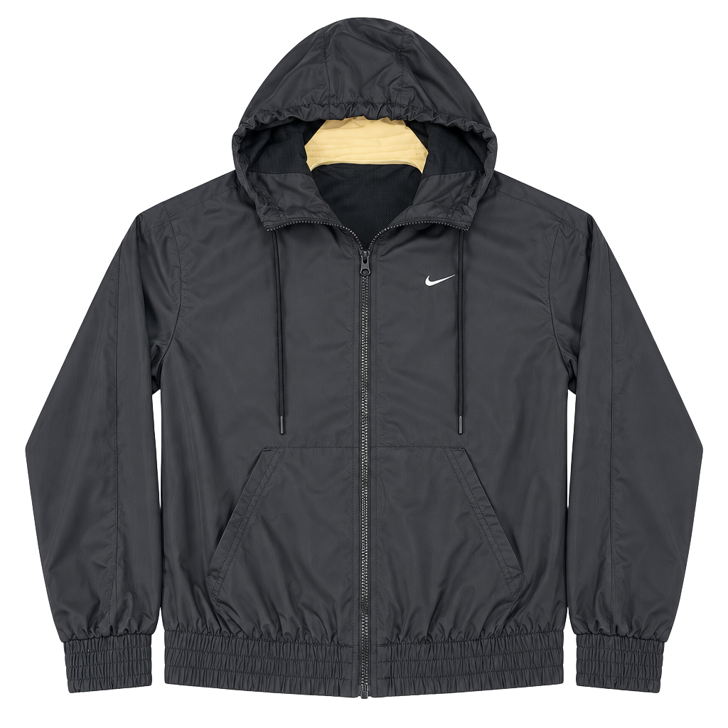 Nike Sportswear Essential UV Woven Jacket Size S Black Hooded Windbreaker 1