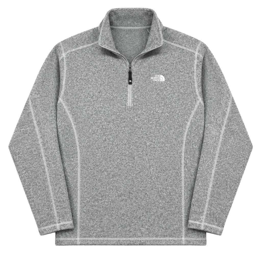 The North Face Fleece 1/4 Zip Pullover XL Gray Heather Sweater 1