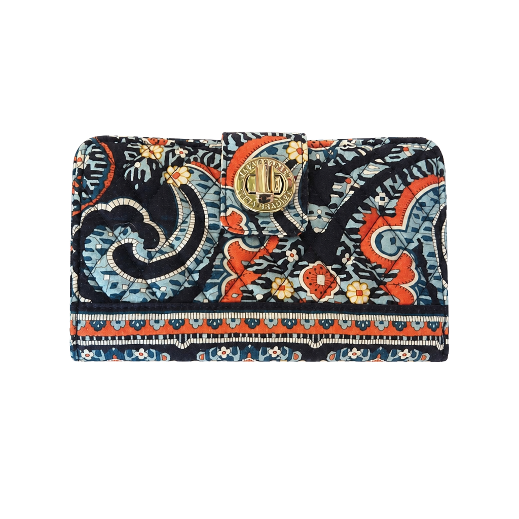 Vera Bradley Turn Lock Quilted Wallet in Marrakesh Pattern 1