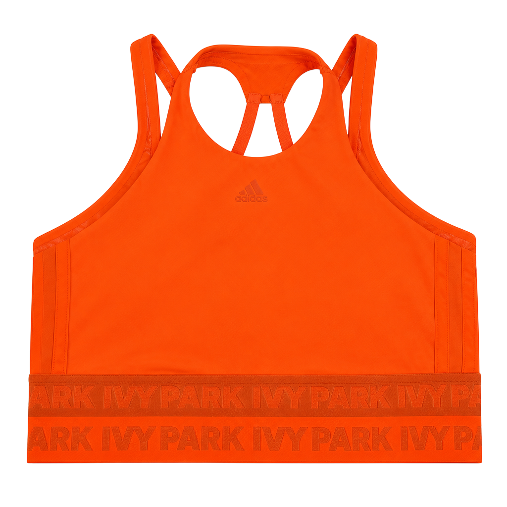 Adidas x Ivy Park Halter Bra Womens Size Small Solar Orange Beyonce Sporty Gym 1