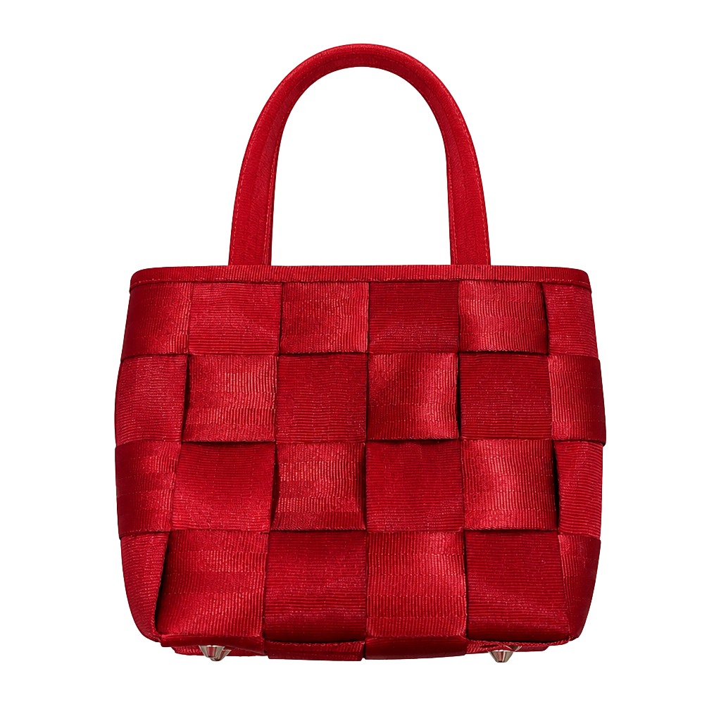 HARVEYS Seatbelt Bag Top Handle Small Tote Purse in Cherry Red 1