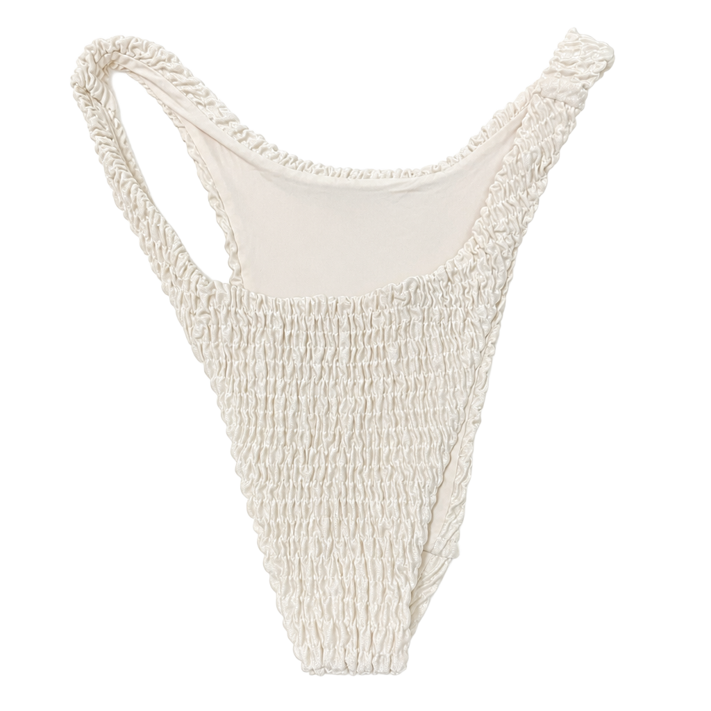 Solid & Striped Annabelle Bikini Bottom Pearl Size Small Ruched High Waist 1