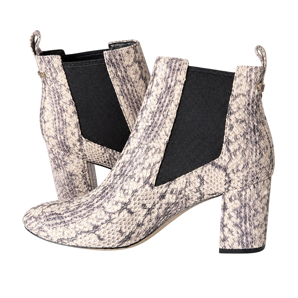 Cole Haan Grand OS Nitasha Python Snakeskin Chelsea Ankle Boots Block Heel 6 B 1