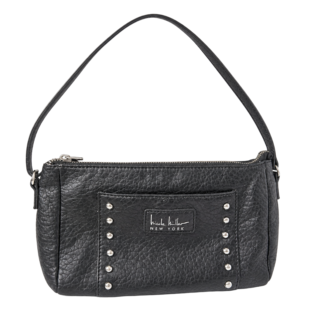 Nicole Miller New York Studded Faux Leather Crossbody Bag 1