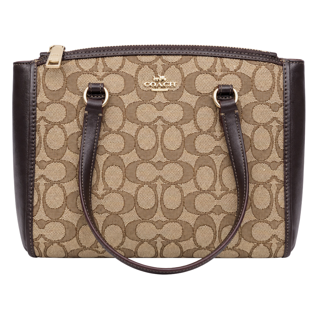 Coach Signature Stanton 26 Carryall Handbag in Khaki/Brown 1
