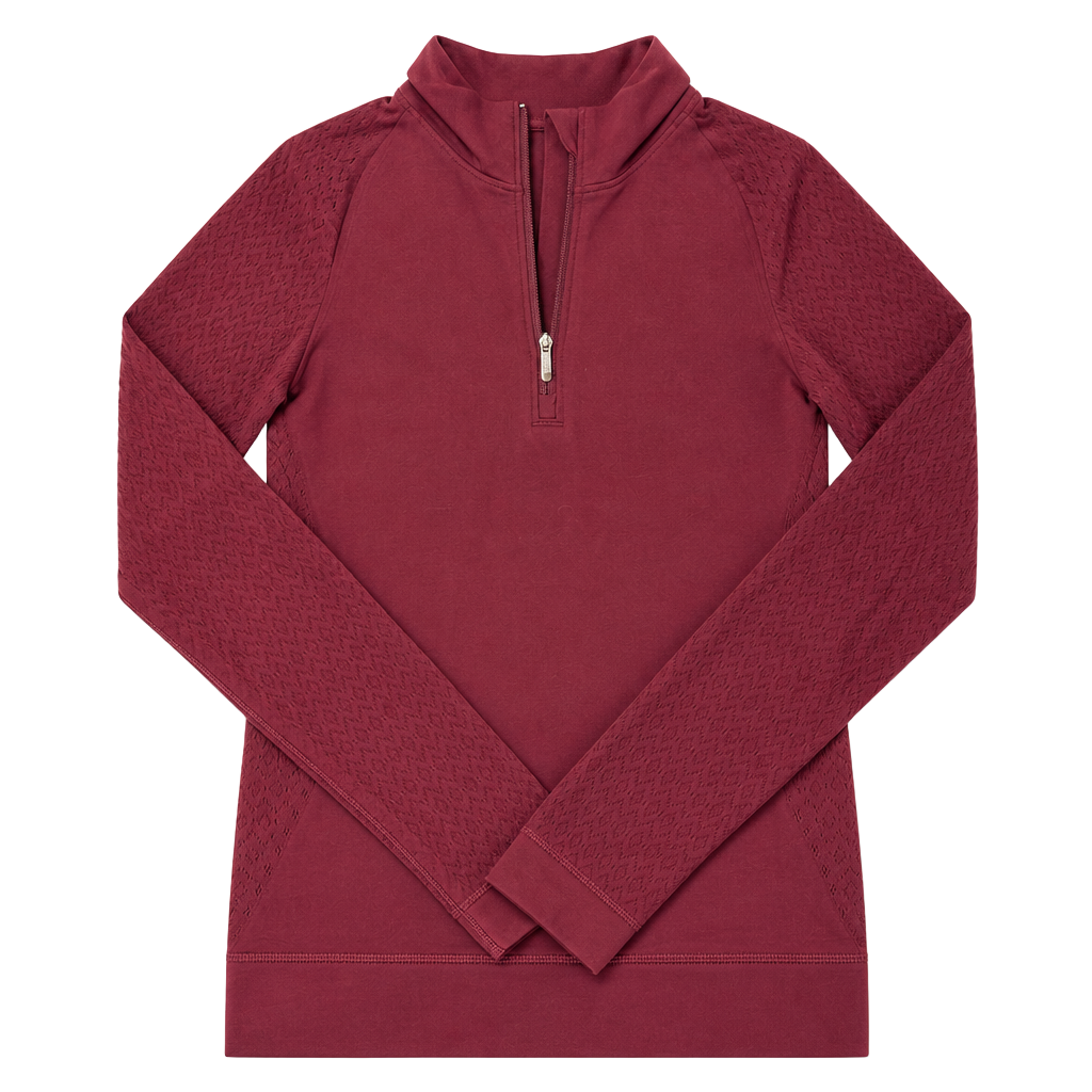 Lululemon Reveal 1/2 Zip Pullover Size 6 Burgundy Red 1