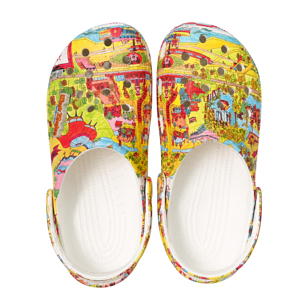 Crocs Walt Disney World Map Clogs Size M6 W8 1
