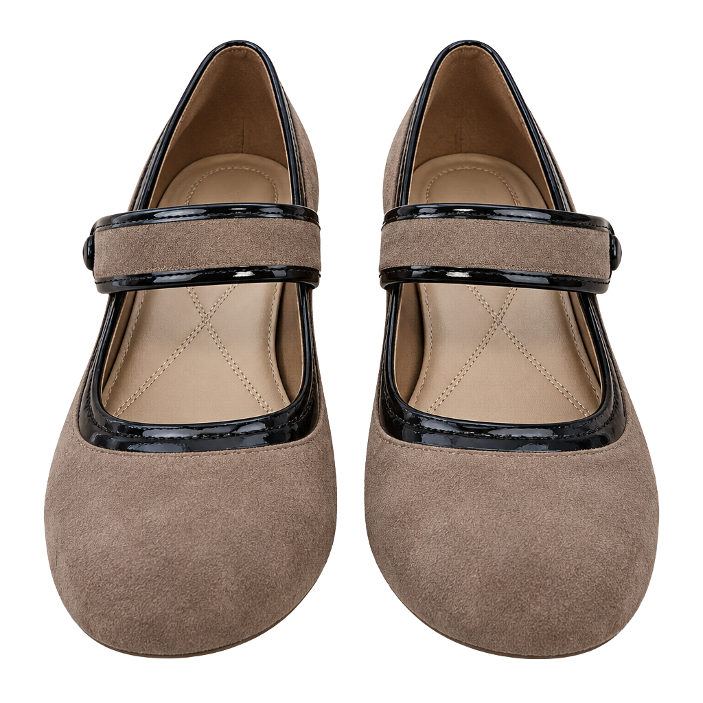 Naturalizer Julius Mary Jane Pumps Size 10M Gray Suede Patent Leather Heels 1