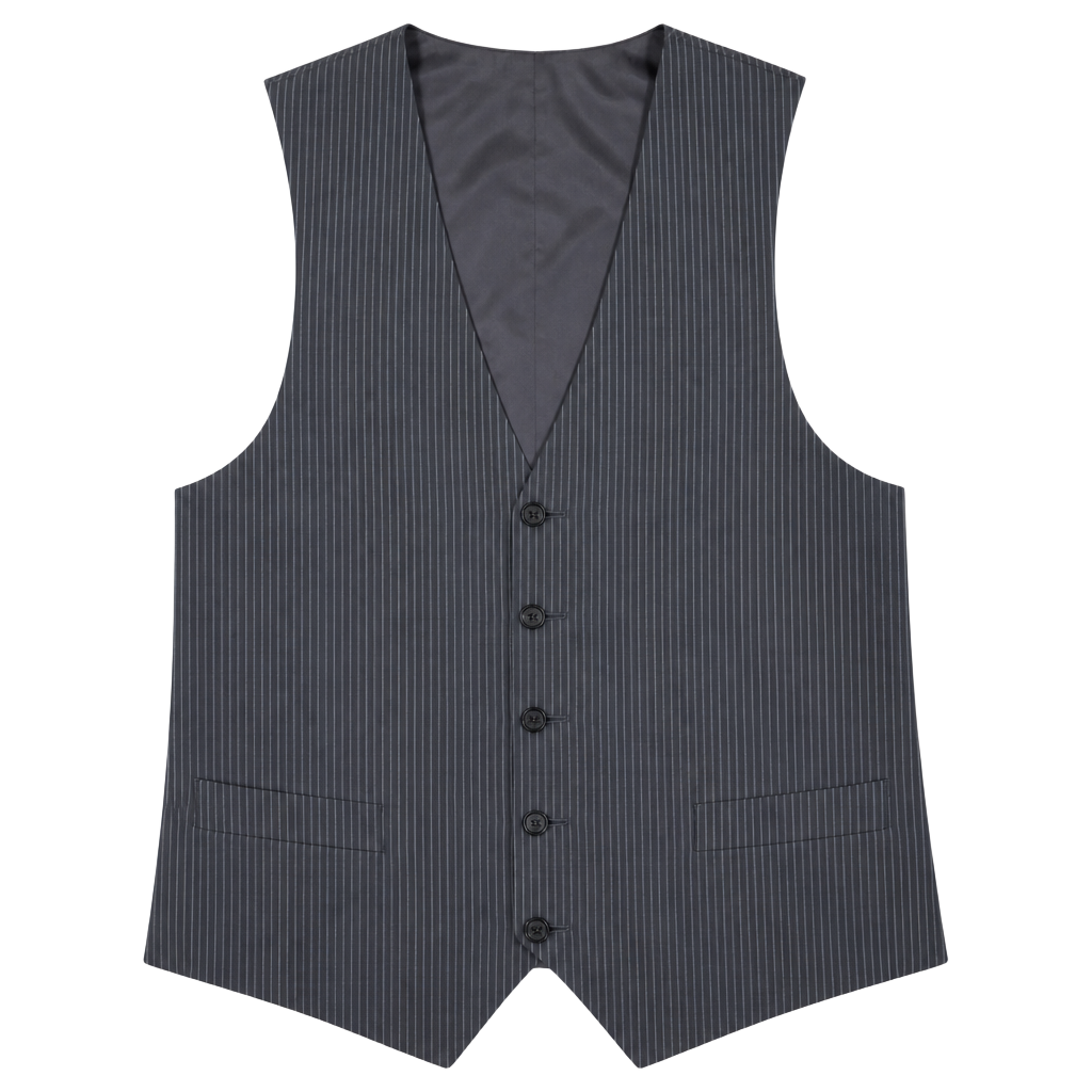 Lauren Ralph Lauren Lexington Grey Pinstripe Wool Vest Waistcoat 38 Short 1