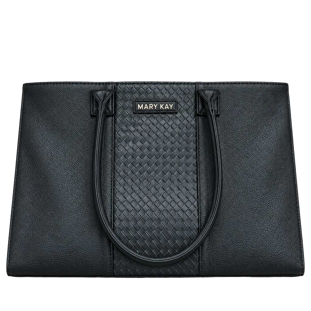 Mary Kay Consultant Bag Black Woven Panel Tote 1