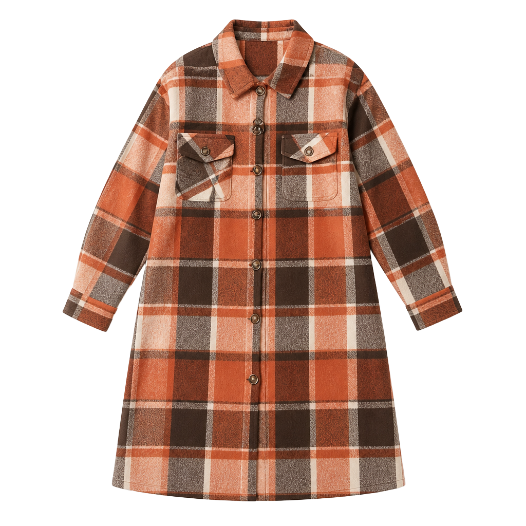 Fall oversized flannel Shacket 1