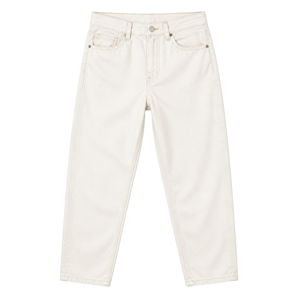 Vintage Bongo by Gene Montesano High-Waisted White Denim Jeans made in USA 1