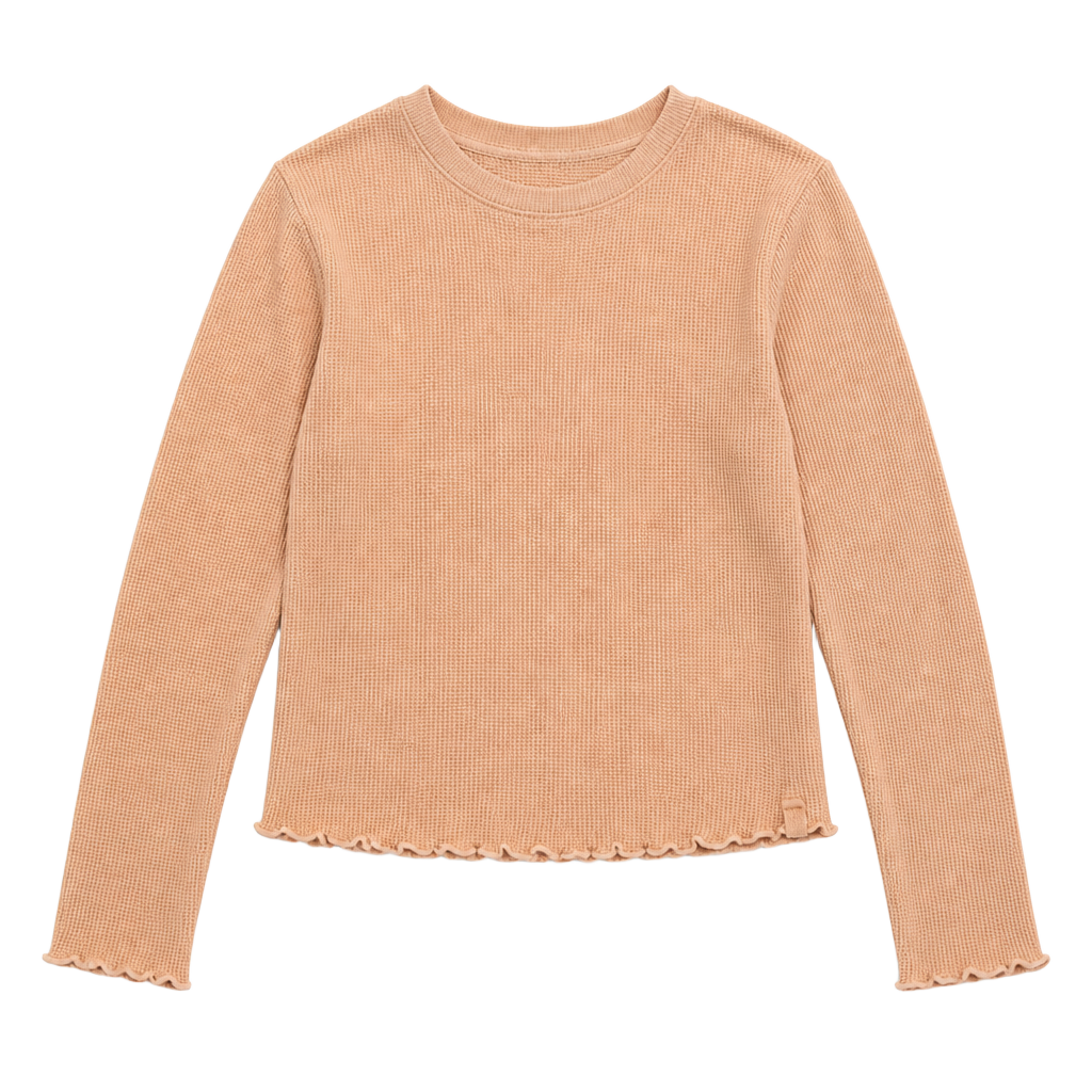 Free People waffle knit top 1