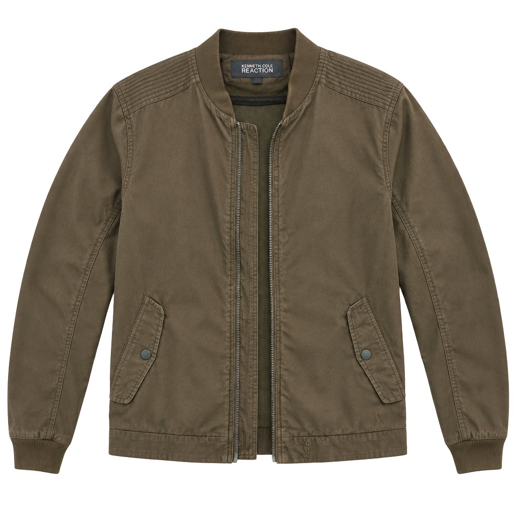 Kenneth Cole Reaction Bomber Jacket Size XXL Brown 1