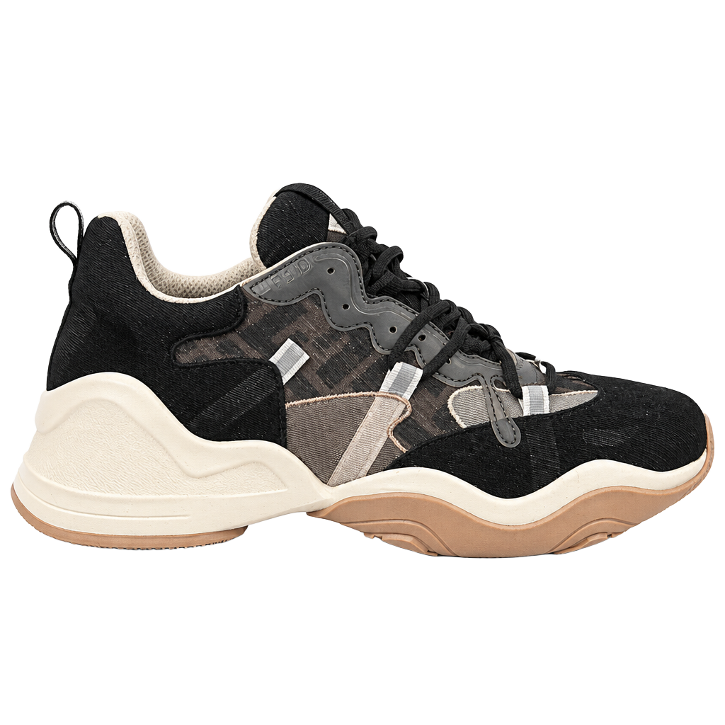 Fendi FFluid Mesh Chunky Sneakers Black 1