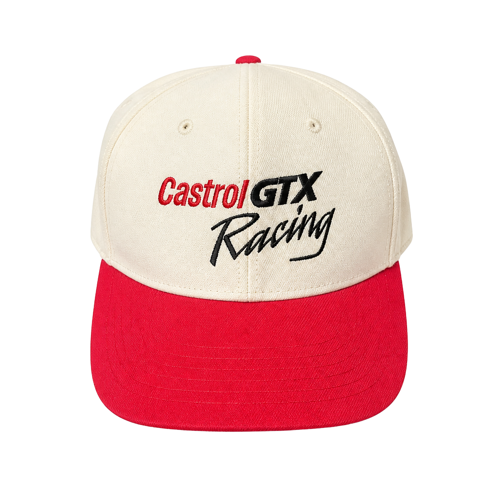 Castrol GTX Racing Hat White Adjustable Vintage Hat White Snapback USA 1
