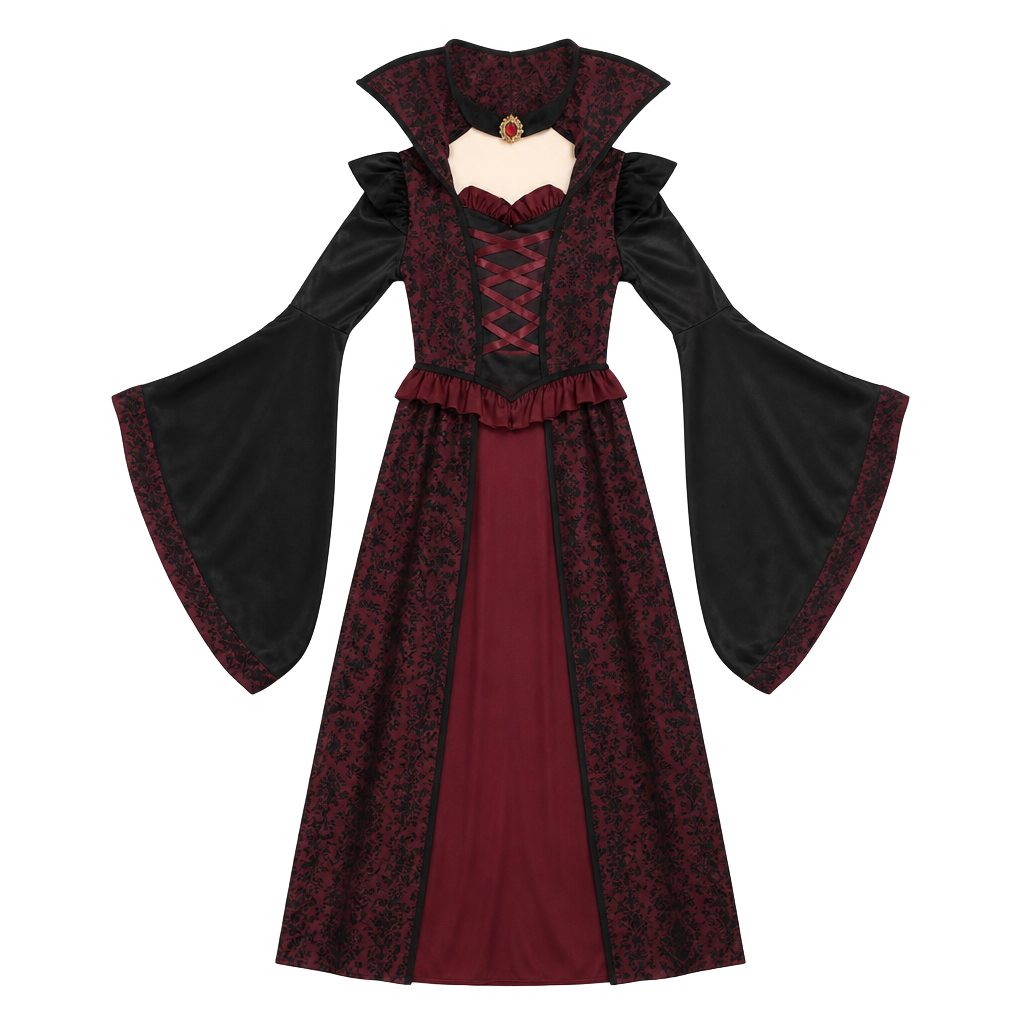 Spooktacular Creations Vintage Royal Vampire Child Costume M 7-10 Year Kids Halloween Dress 1
