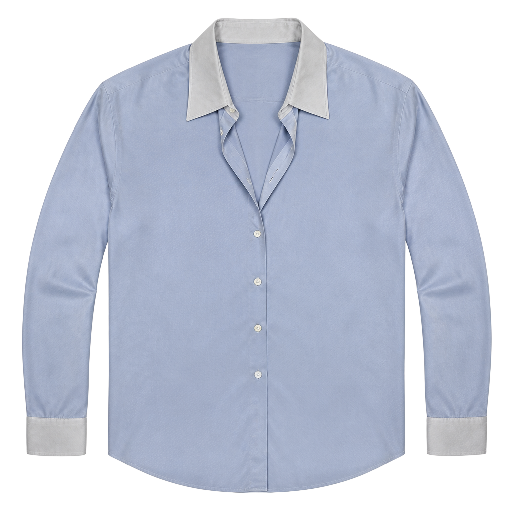 Armani Light Blue Classic Fit Button-Up Shirt 1