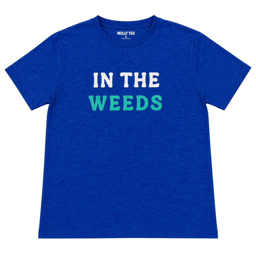 Molly Yeh In The Weeds Graphic T-Shirt Size XL Blue 1