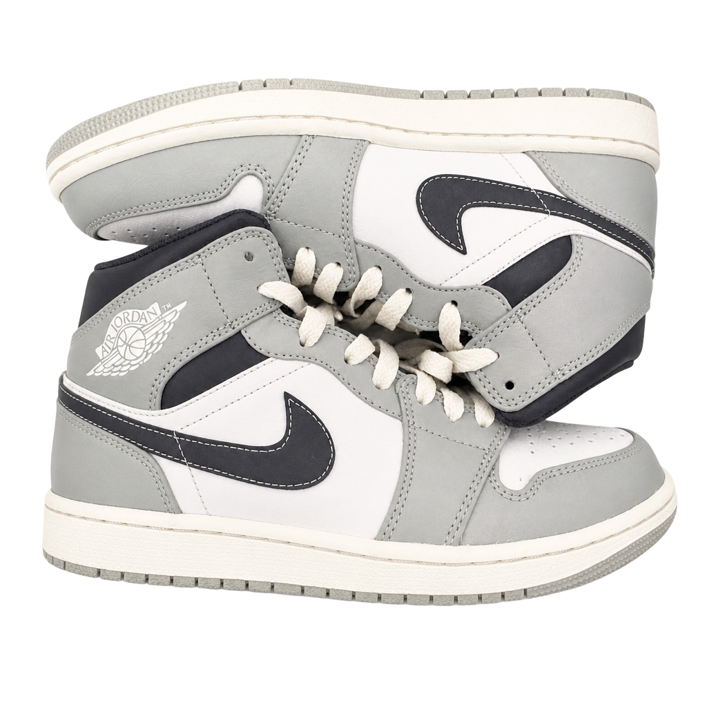 Air Jordan 1 Mid Light Smoke Grey Anthracite 554724-078 1