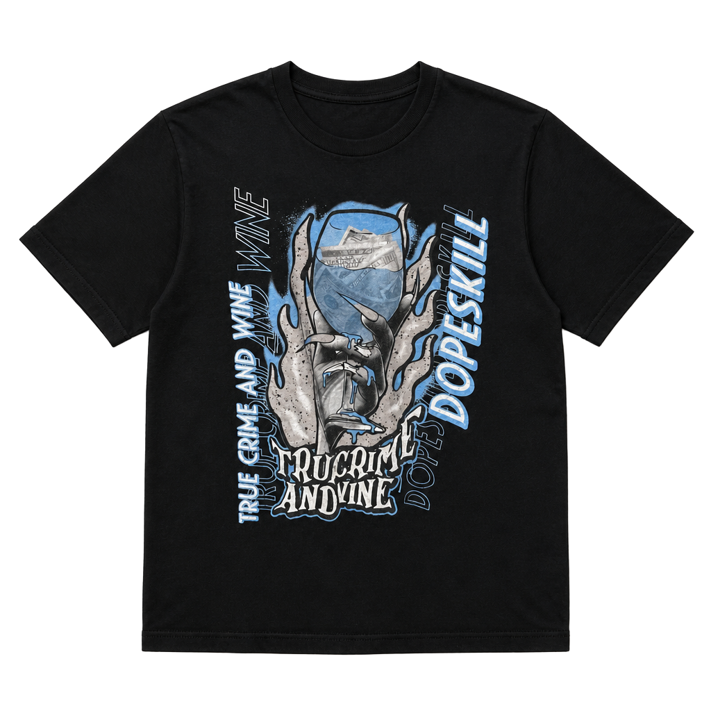Dopeskill True Crime and Wine Graphic T-Shirt XL 1